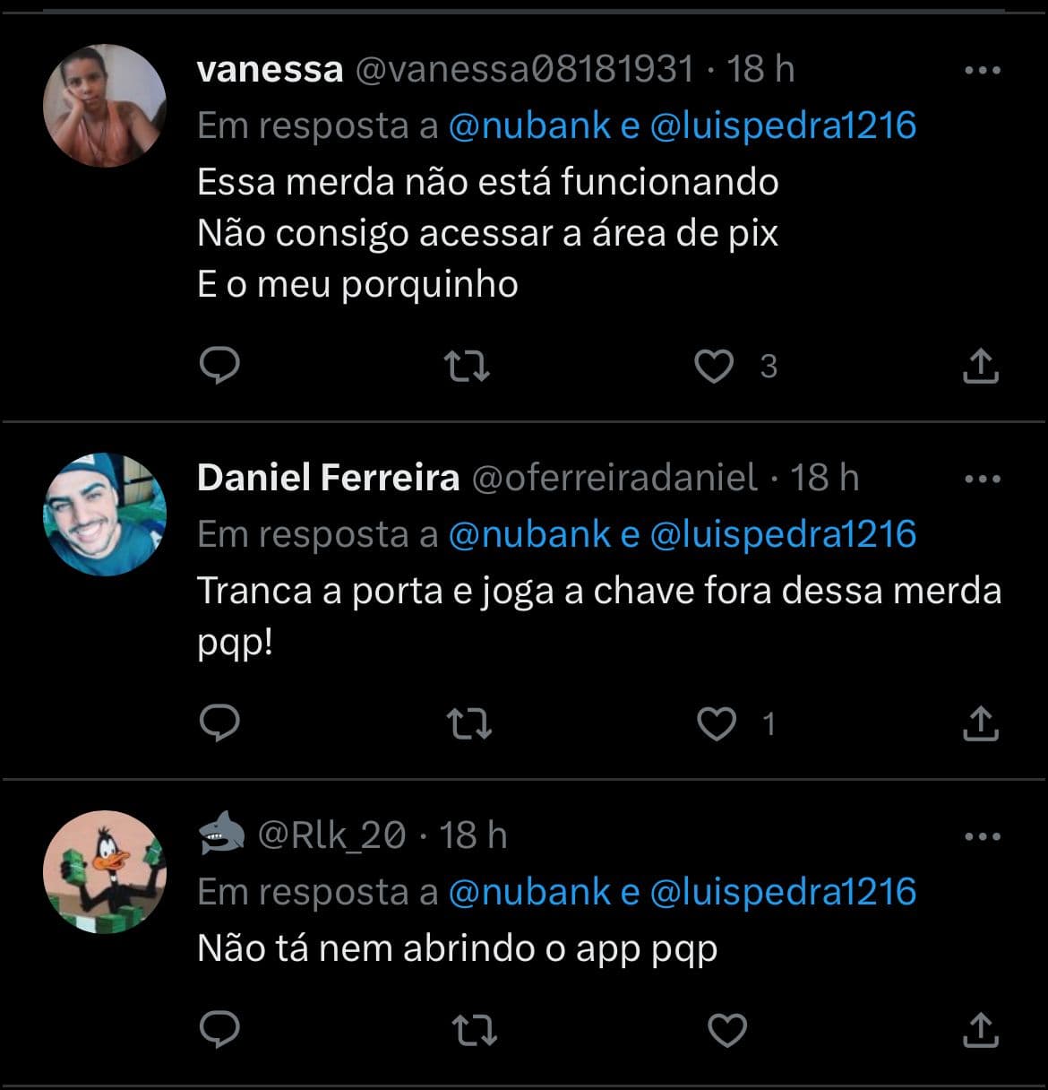 Situação do Nubank está enfurecendo clientes nesta terça-feira (11) - Foto Reprodução twitter Situação do Nubank está enfurecendo clientes nesta terça-feira (11) - Foto Reprodução twitter