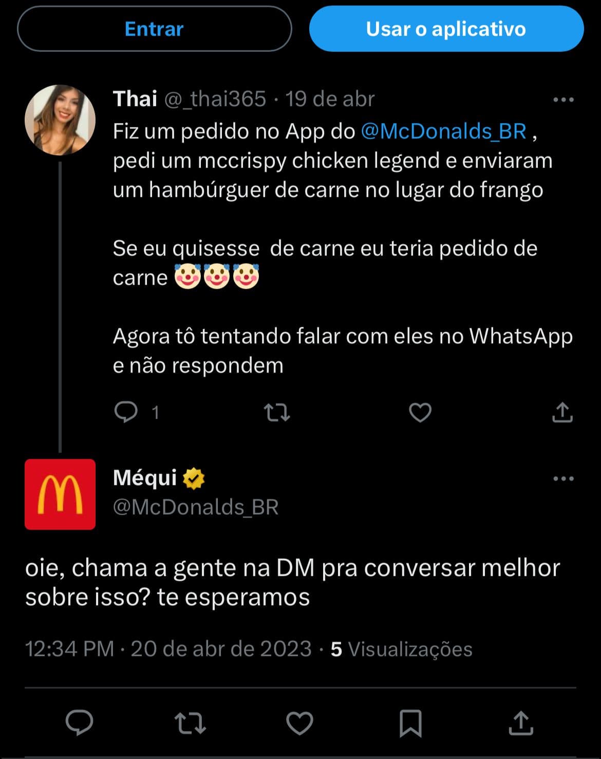 Situação envolvendo o McDonalds nesta quinta-feira, deixa clientes enfurecidos - Foto Reprodução Twitter Situação envolvendo o McDonalds nesta quinta-feira, deixa clientes enfurecidos - Foto Reprodução Twitter