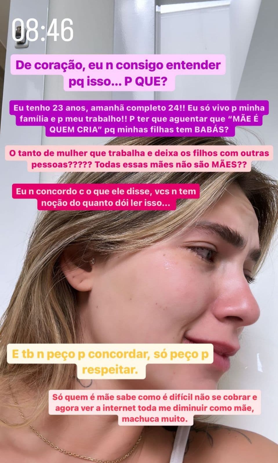 Virginia Fonseca desabafa após comentário de Evaristo Costa - Foto Reprodução Instagram Virginia Fonseca desabafa após comentário de Evaristo Costa - Foto Reprodução Instagram