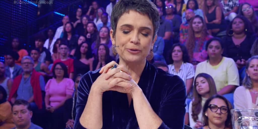 "Você ter assumido publicamente", Sandra Annenberg para Domingão e expõe atitude de estrela global ao país