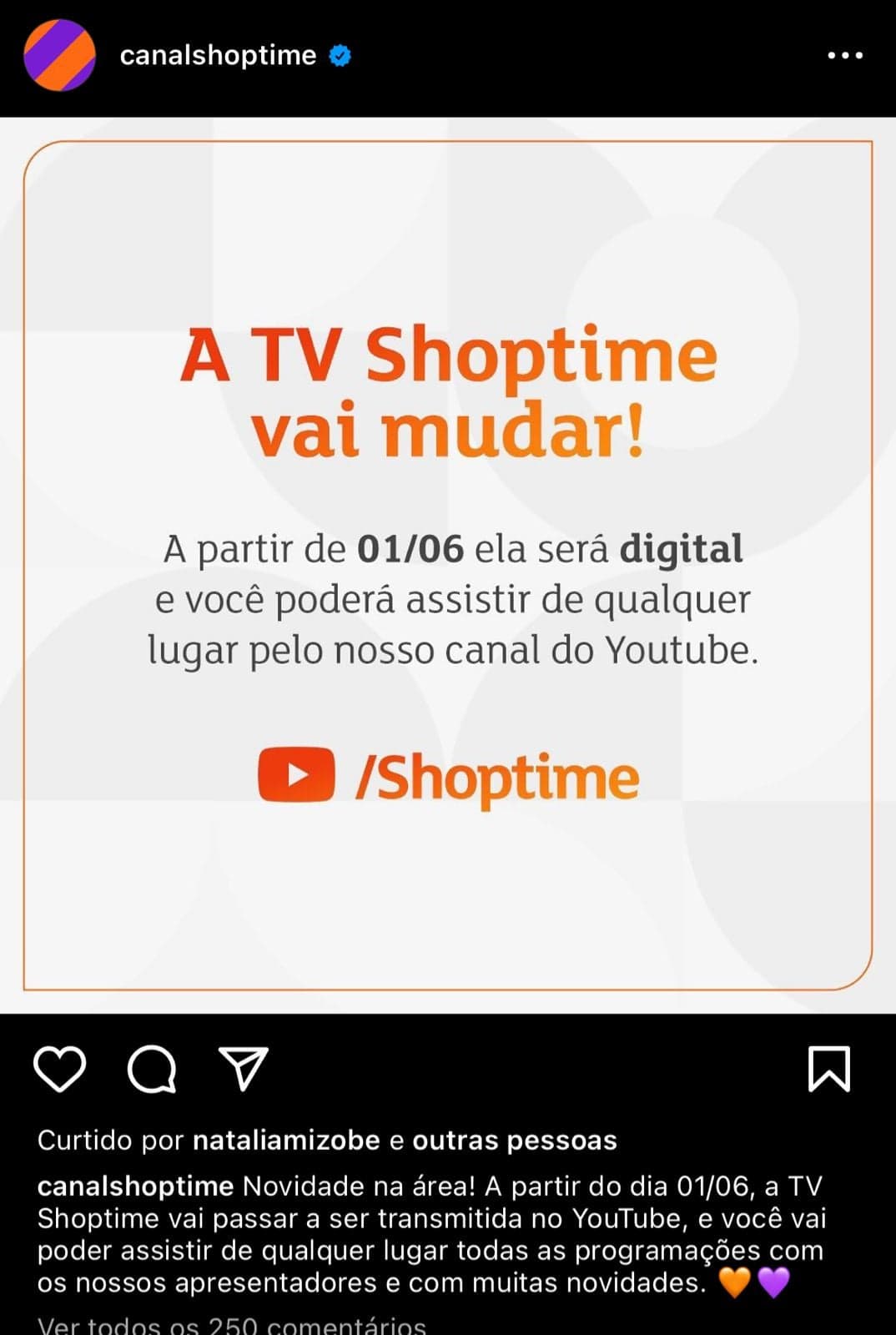 Canal anuncia o fim das suas transmissões - Foto Reprodução Instagram Canal anuncia o fim das suas transmissões - Foto Reprodução Instagram