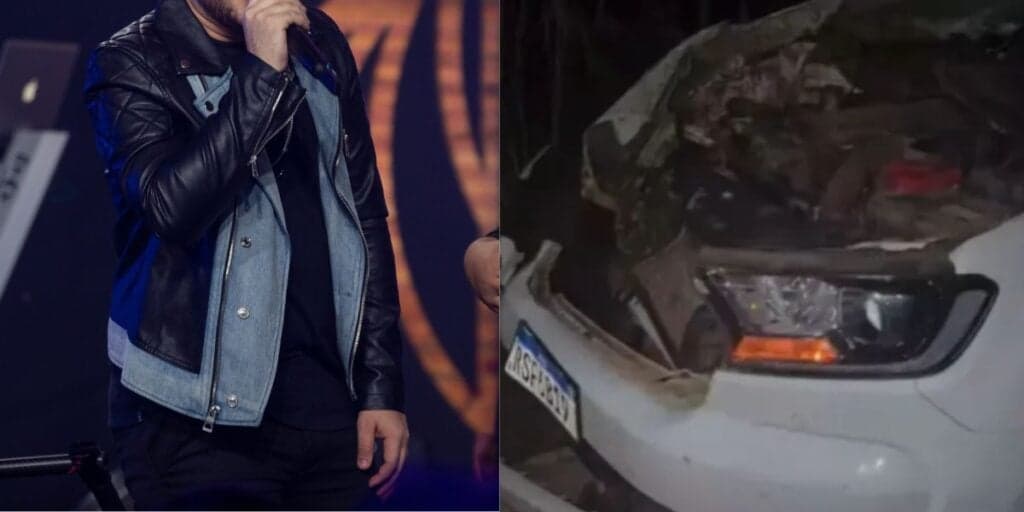 Sertanejo sofre acidente de carro em rodovia após avistar animal, sofre queimaduras e estado é divulgado