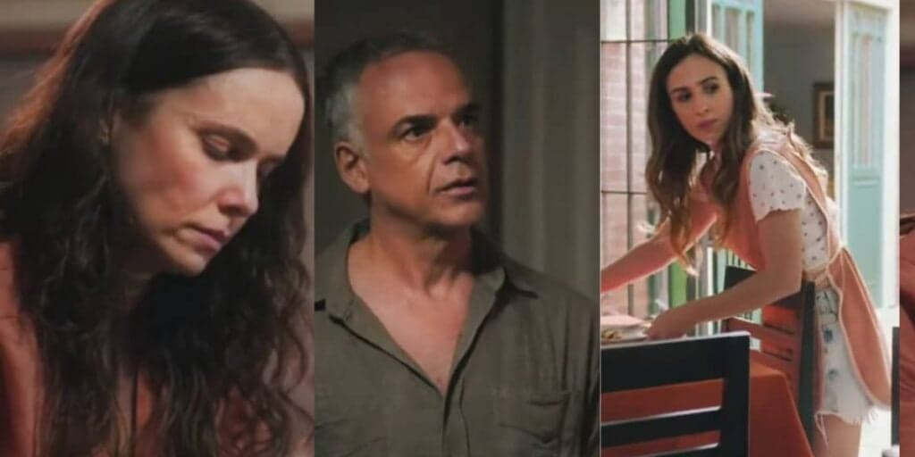 Terra e Paixão - Lucinda toma surra de Andrade, Anely se mete ao ver irmã apanhar e toma invertida