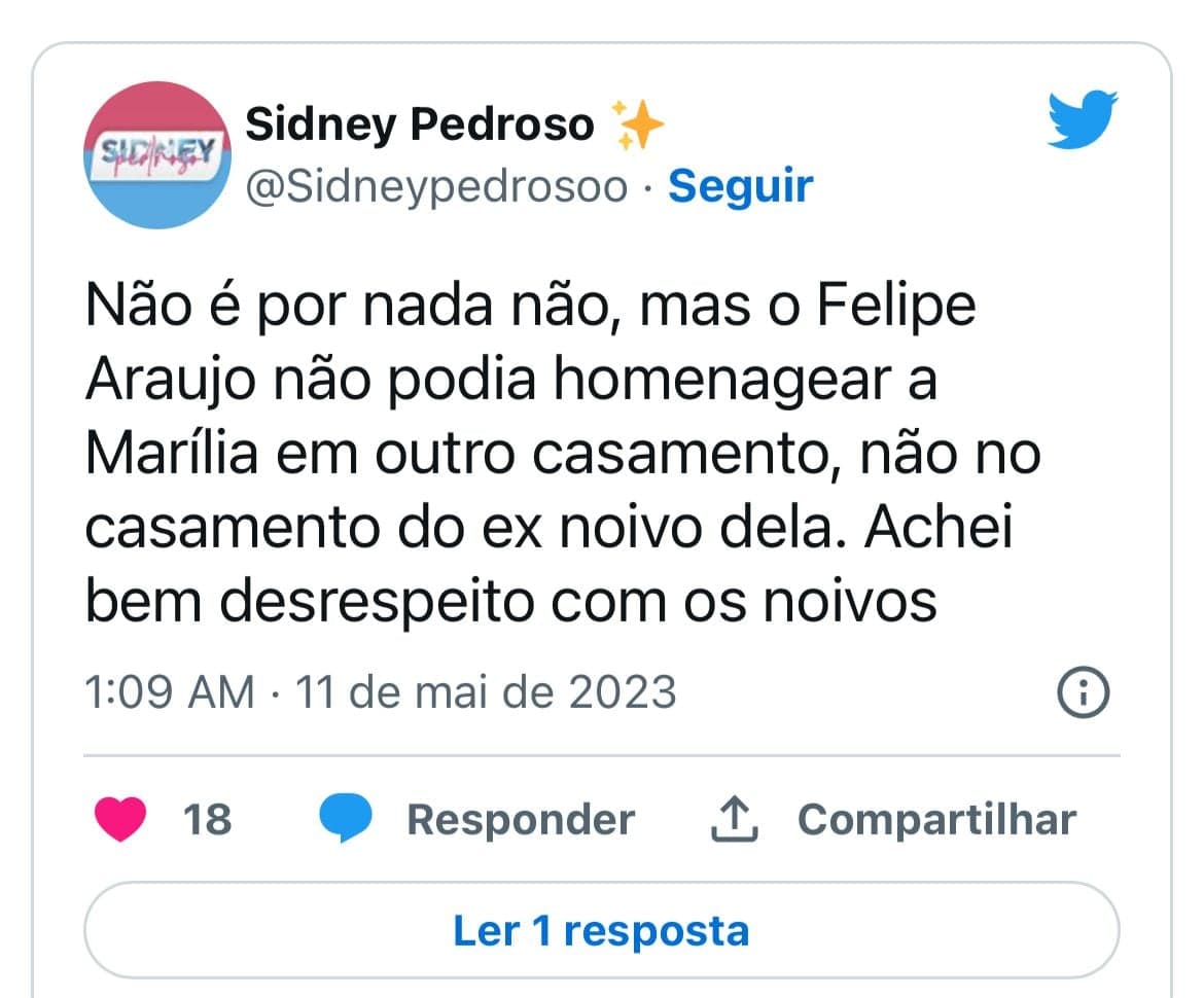 Ex-noivo de Marília Mendonça se casa com famosa, e atitude em cerimônia envolvendo sertaneja choca a todos - Foto Reprodução Twitter Ex-noivo de Marília Mendonça se casa com famosa, e atitude em cerimônia envolvendo sertaneja choca a todos - Foto Reprodução Twitter