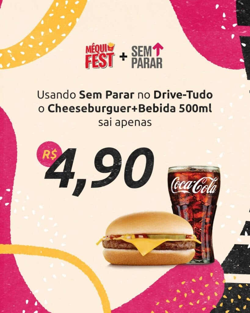 McDonalds e aplicativo Sem Parar, dão cupom de desconto - Foto Reprodução Internet McDonalds e aplicativo Sem Parar, dão cupom de desconto - Foto Reprodução Internet