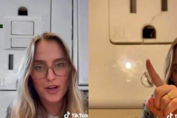 Mulher encontra câmera escondida ao alugar casa pelo Airbnb - Foto Reprodução TikTok Mulher encontra câmera escondida ao alugar casa pelo Airbnb - Foto Reprodução TikTok