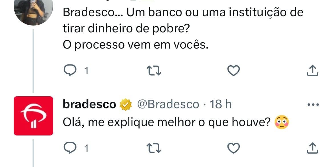 Situação do Bradesco está deixando clientes aterrorizados neste domingo (28) - Foto Reprodução Twitter Situação do Bradesco está deixando clientes aterrorizados neste domingo (28) - Foto Reprodução Twitter