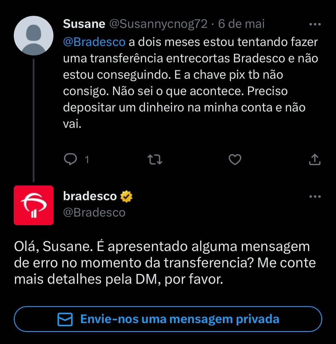 Situação do Bradesco está deixando clientes enfurecidos - Foto Reprodução Twitter Situação do Bradesco está deixando clientes enfurecidos - Foto Reprodução Twitter