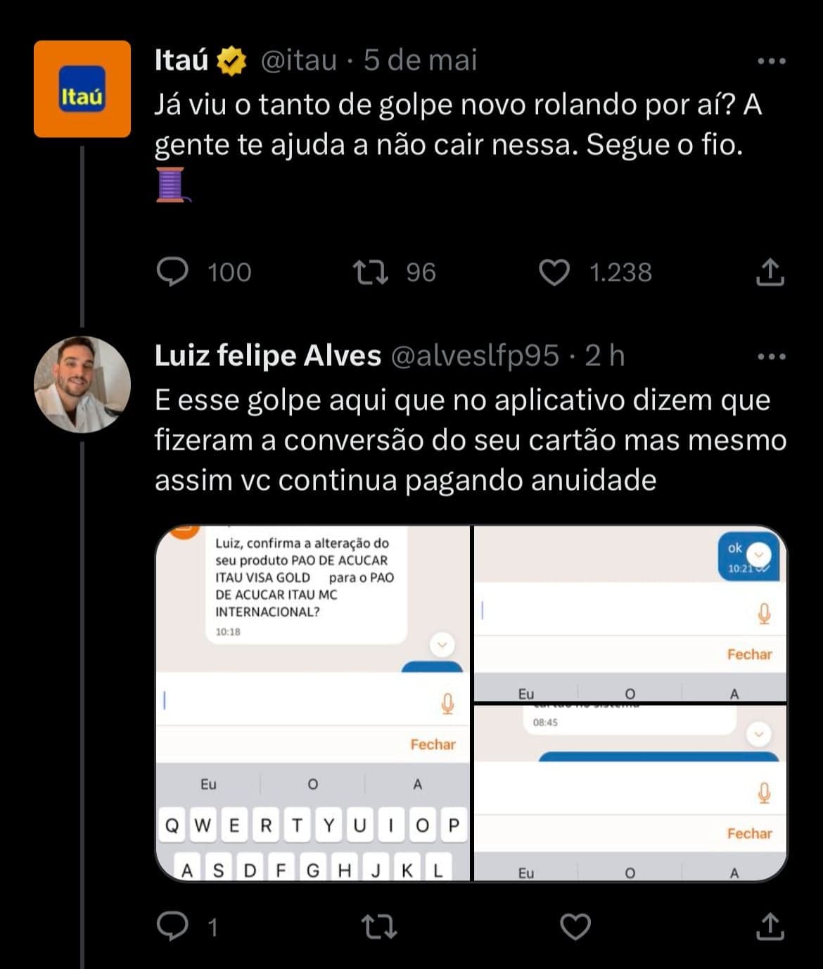 Situação do Itaú anda enfurecendo clientes nesta segunda (08) - Foto Reprodução Twitter Situação do Itaú anda enfurecendo clientes nesta segunda (08) - Foto Reprodução Twitter