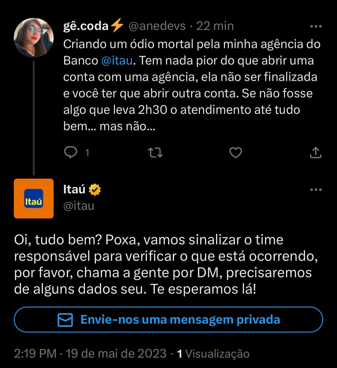Situação do Itaú enfurece clientes HOJE (19) e você precisa saber - Foto Reprodução Twitter Situação do Itaú enfurece clientes HOJE (19) e você precisa saber - Foto Reprodução Twitter