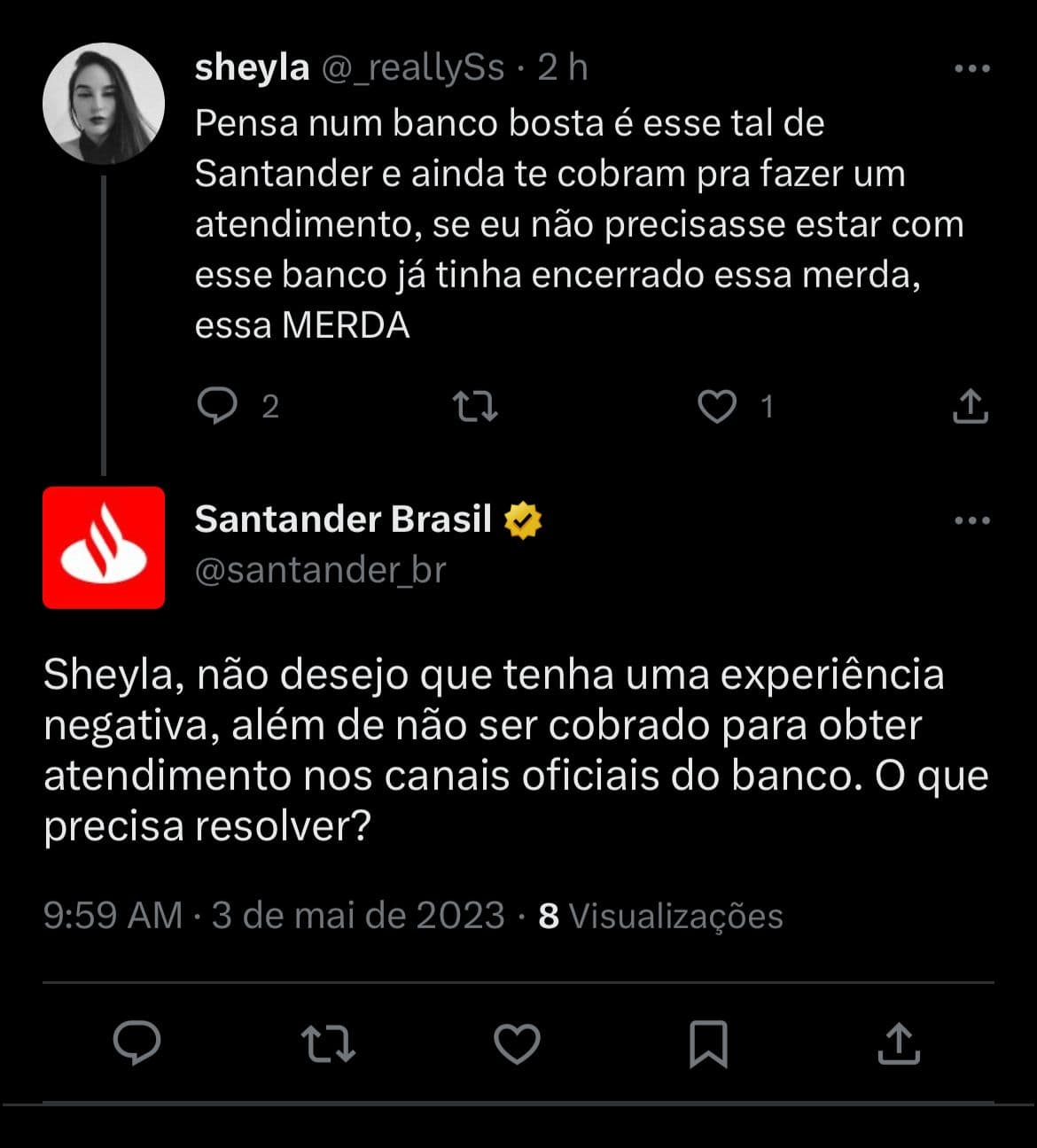 Situação do Santander está enfurecendo clientes HOJE (03) - Foto Reprodução Twitter Situação do Santander está enfurecendo clientes HOJE (03) - Foto Reprodução Twitter