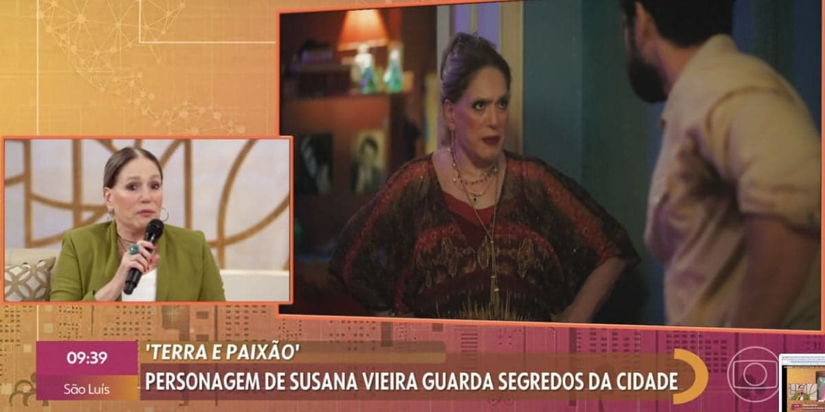 Susana Vieira fala sobre Terra e Paixão (Foto: Reprodução / Encontro da Globo) Susana Vieira fala sobre Terra e Paixão (Foto: Reprodução / Encontro da Globo)