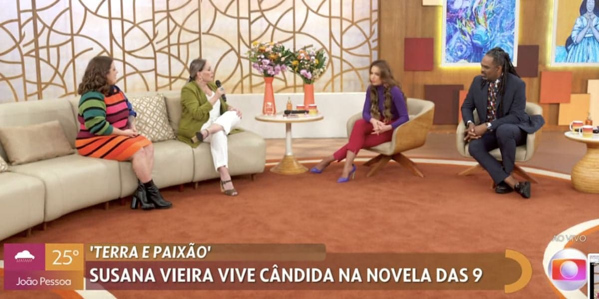 Tati Machado, Susana Vieira, Patrícia Poeta e Manoel Soares no Encontro (Foto: Reprodução / Globo) Tati Machado, Susana Vieira, Patrícia Poeta e Manoel Soares no Encontro (Foto: Reprodução / Globo)
