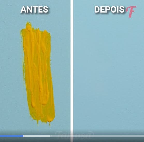 antes de depois de colocar papel alumínio e ferro de passar em parede para tirar mancha - Foto Reprodução Facebook antes de depois de colocar papel alumínio e ferro de passar em parede para tirar mancha - Foto Reprodução Facebook