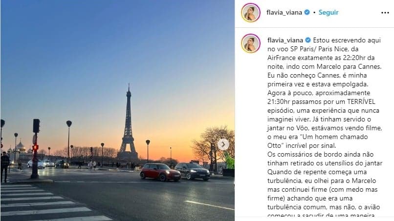 Apesar do susto, todos chegaram bem aos seus destinos (Reprodução: Instagram) Apesar do susto, todos chegaram bem aos seus destinos (Reprodução: Instagram)