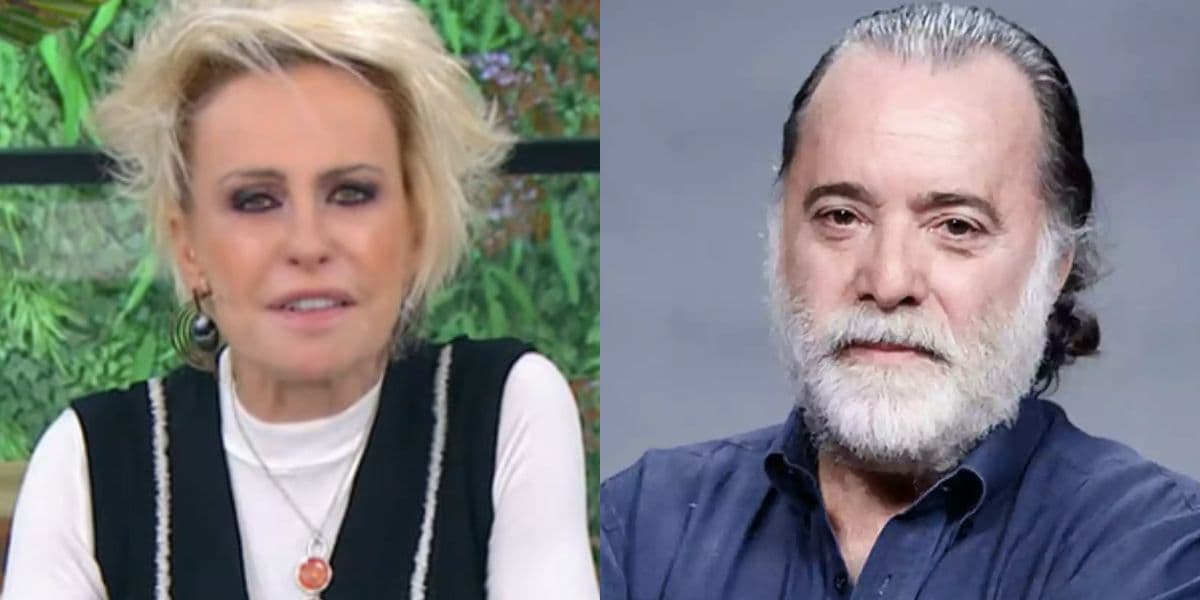 Ana Maria no Mais Você e Tony Ramos (Fotos: Reproduções / Globo) Ana Maria no Mais Você e Tony Ramos (Fotos: Reproduções / Globo)