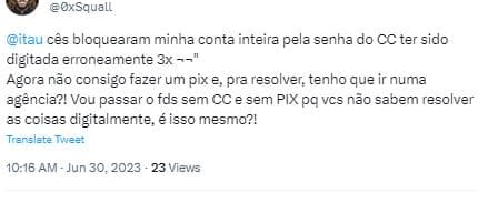 Clientes do Banco Itaú estão enfurecidos com situação nesta sexta-feira - Foto Twitter Clientes do Banco Itaú estão enfurecidos com situação nesta sexta-feira - Foto Twitter