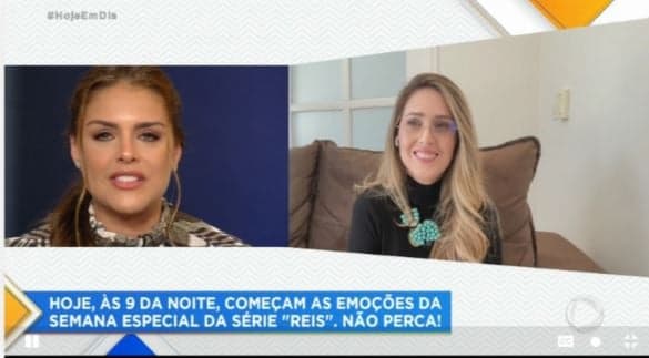 Filha de Edir Macedo participa do programa Hoje em Dia, e atriz Paloma Bernardi, de Reis, se emociona ao falar sobre a atração - Foto Hoje em Dia Filha de Edir Macedo participa do programa Hoje em Dia, e atriz Paloma Bernardi, de Reis, se emociona ao falar sobre a atração - Foto Hoje em Dia