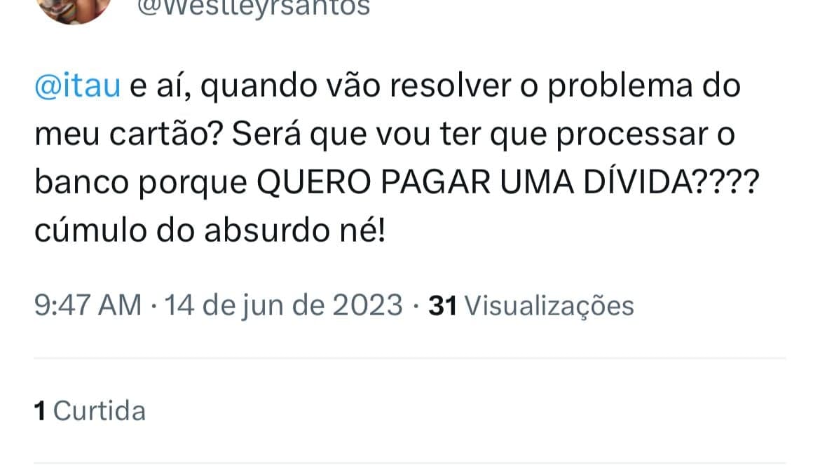 Situação da instituição financeira de tanto sucesso está deixando clientes em estado de fúria nesta quarta-feira (14) - Foto Reprodução Twitter Situação da instituição financeira de tanto sucesso está deixando clientes em estado de fúria nesta quarta-feira (14) - Foto Reprodução Twitter