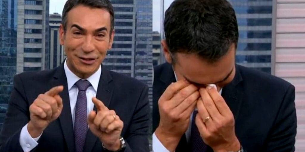 O choro corajoso de César Tralli ao encerrar jornal na Globo e entregar motivo: "Vocês que fazem isso"
