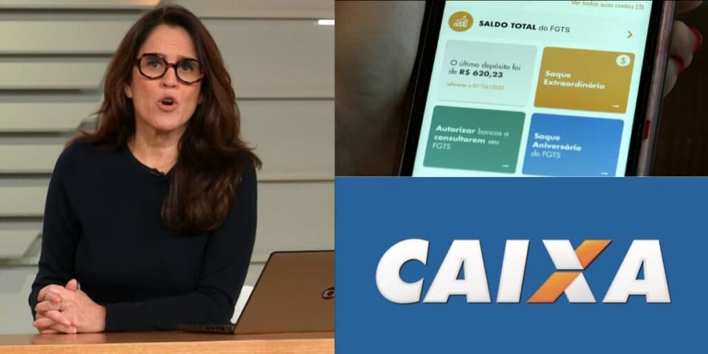 Âncora da Globo paralisa jornal com comunicado da Caixa e confirma pagamento extraordinário do FGTS