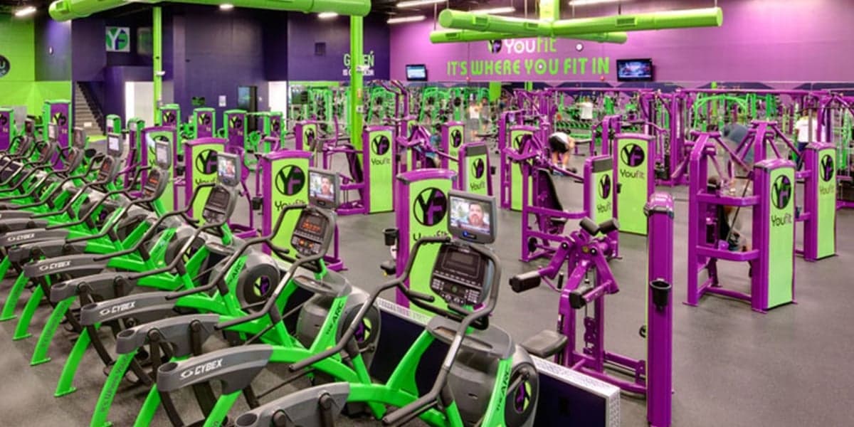 Parte interna de uma unidade da academia YouFit nos EUA (Imagem Reprodução Internet) Parte interna de uma unidade da academia YouFit nos EUA (Imagem Reprodução Internet)