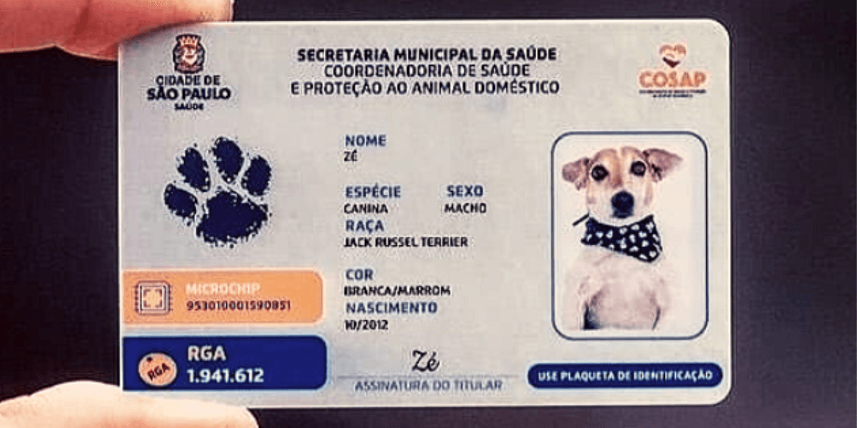 Registro Geral de Animais do Rio de Janeiro (Reprodução/Internet) Registro Geral de Animais do Rio de Janeiro (Reprodução/Internet)