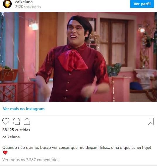 Famoso fez publicação com recado dias antes de morrer - Foto Instagram Famoso fez publicação com recado dias antes de morrer - Foto Instagram
