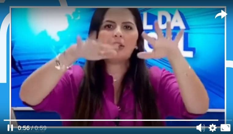 Joélia Luz no Jornal da Tropical na afiliada do SBT- Foto Reprodução Noticias da TV Joélia Luz no Jornal da Tropical na afiliada do SBT- Foto Reprodução Noticias da TV
