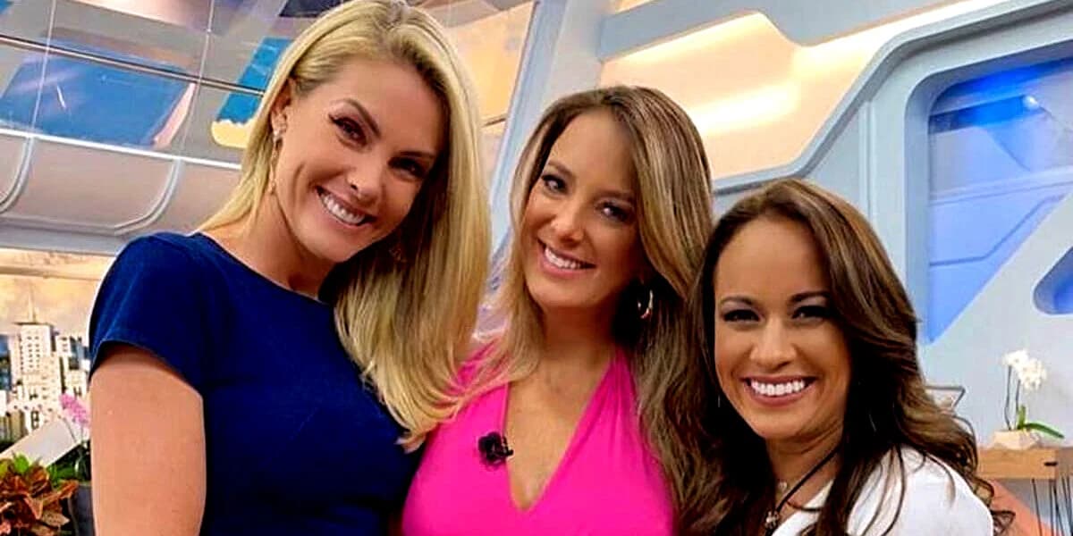 Ticiane Pinheiro com Ana Hickmann e Renata Alves - Foto Record Ticiane Pinheiro com Ana Hickmann e Renata Alves - Foto Record