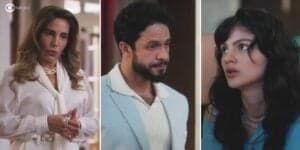 Irene, Luigi e Petra em cenas de Terra e Paixão (Foto: Reprodução / Globo / Montagem TV Foco) Irene, Luigi e Petra em cenas de Terra e Paixão (Foto: Reprodução / Globo / Montagem TV Foco)