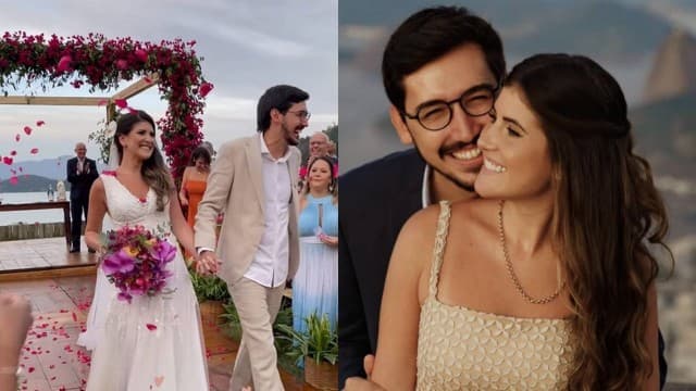Nilson Klava e Gabriela Scalabrini durante o casamento, em maio de 2022. (Foto: Reprodução / Internet) Nilson Klava e Gabriela Scalabrini durante o casamento, em maio de 2022. (Foto: Reprodução / Internet)