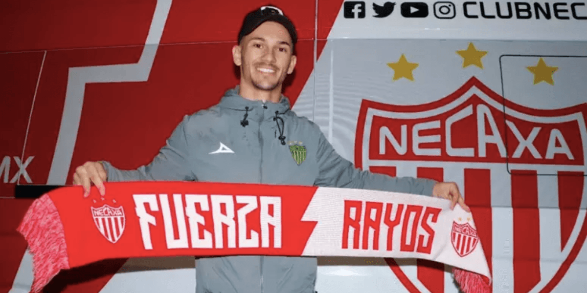 Maximiliano Silvera no Necaxa (Reprodução/Internet) Maximiliano Silvera no Necaxa (Reprodução/Internet)