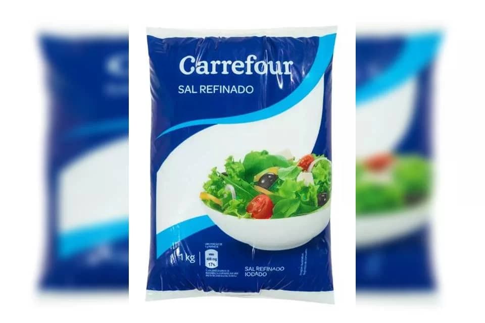 Anvisa proíbe comercialização de lote de sal da marca Carrefour - Foto Internet Anvisa proíbe comercialização de lote de sal da marca Carrefour - Foto Internet