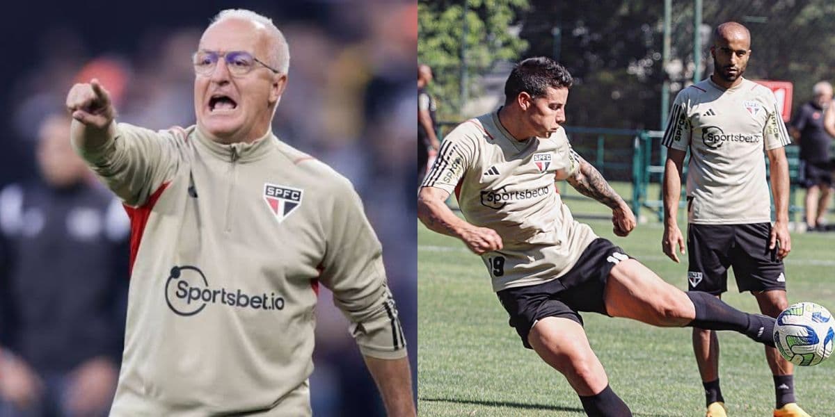 Atitude de Dorival com James e Lucas revolta torcedores (Foto - Montagem TV Foco). Atitude de Dorival com James e Lucas revolta torcedores (Foto - Montagem TV Foco).