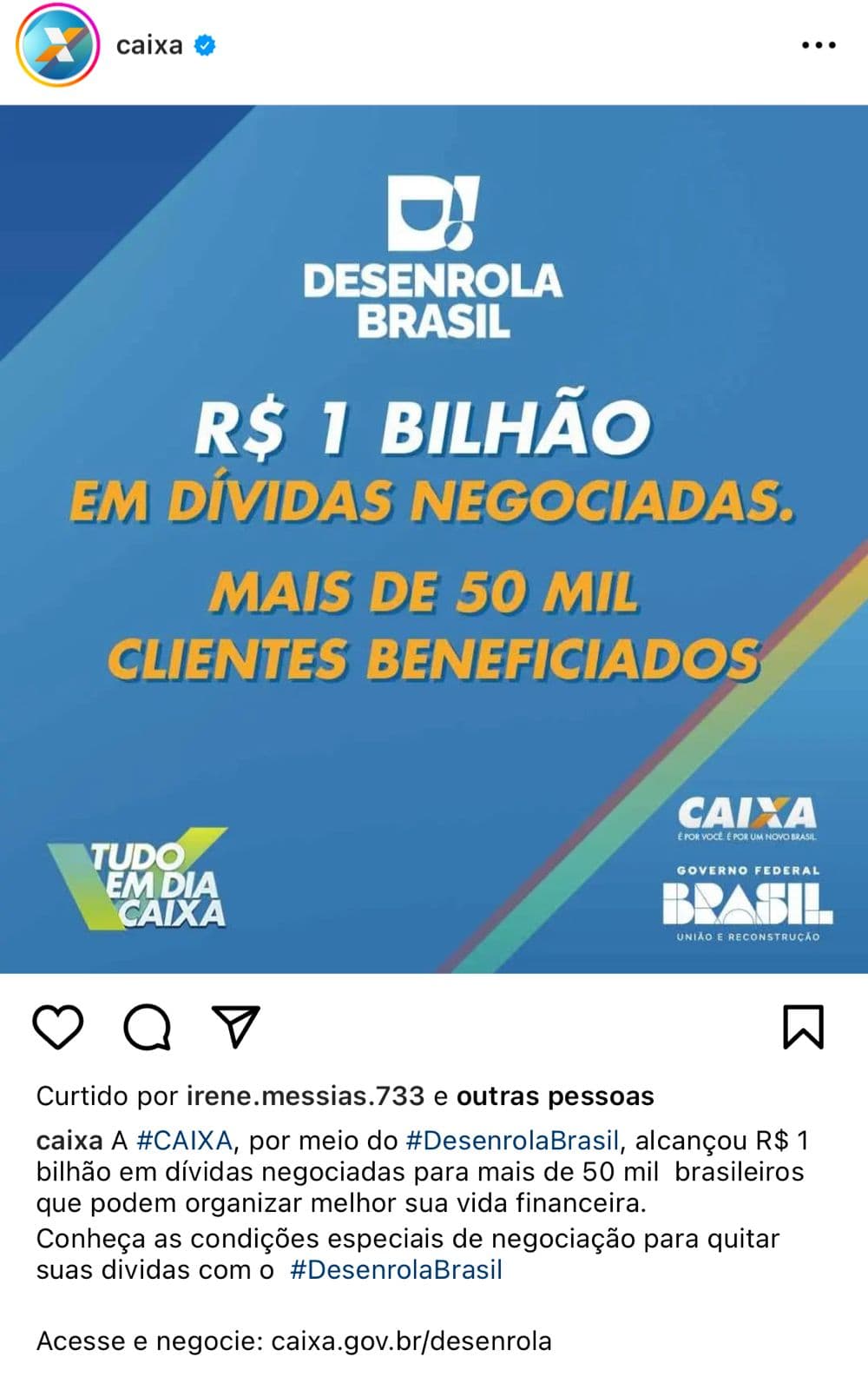 Caixa faz anúncio sobre vitória para milhares de brasileiros - Reprodução Instagram Caixa faz anúncio sobre vitória para milhares de brasileiros - Reprodução Instagram