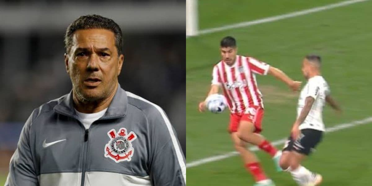 Lance polêmico em jogo do Corinthians divide opiniões (Foto - Montagem TV Foco). Lance polêmico em jogo do Corinthians divide opiniões (Foto - Montagem TV Foco).