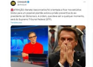 Notícia de possível plantão da Globo com Renata Vasconcellos é anunciada - Foto Twitter Notícia de possível plantão da Globo com Renata Vasconcellos é anunciada - Foto Twitter
