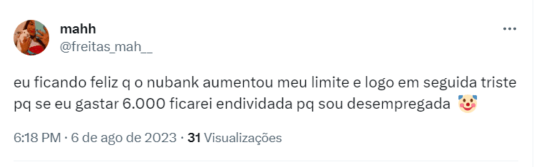 Nubank aumenta limite de crédito dos seus clientes e notícia ganha repercussão nas redes - Foto Twitter3 Nubank aumenta limite de crédito dos seus clientes e notícia ganha repercussão nas redes - Foto Twitter3