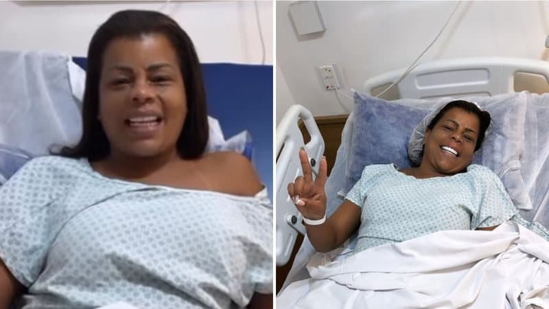 Tati Quebra-Barraco em cama de hospital - Foto Reprodução Instagram Tati Quebra-Barraco em cama de hospital - Foto Reprodução Instagram
