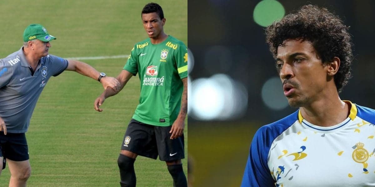 Treinador Felipão e o jogador Luiz Gustavo (Foto - Montagem TV Foco). Treinador Felipão e o jogador Luiz Gustavo (Foto - Montagem TV Foco).