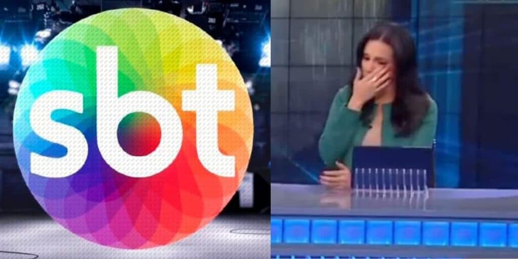 Âncora do SBT Brasil tem crise de choro ao vivo, perde o chão e não consegue continuar jornal: “Perdão”