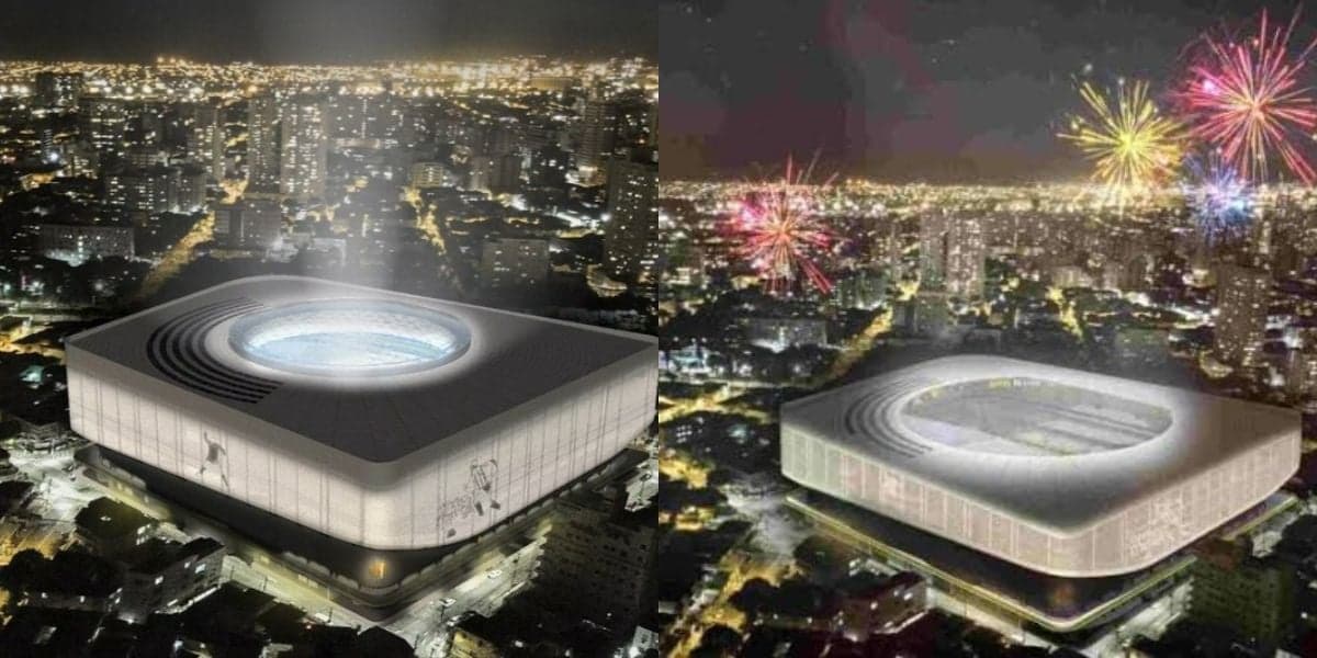 Nova Vila Belmiro, futuro estádio do Santos (Foto - Montagem TV Foco). Nova Vila Belmiro, futuro estádio do Santos (Foto - Montagem TV Foco).