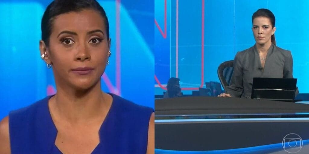 O choro copioso de duas âncoras do JN ao perderem o chão na Globo e interromperem jornal ao vivo: "Desculpa"
