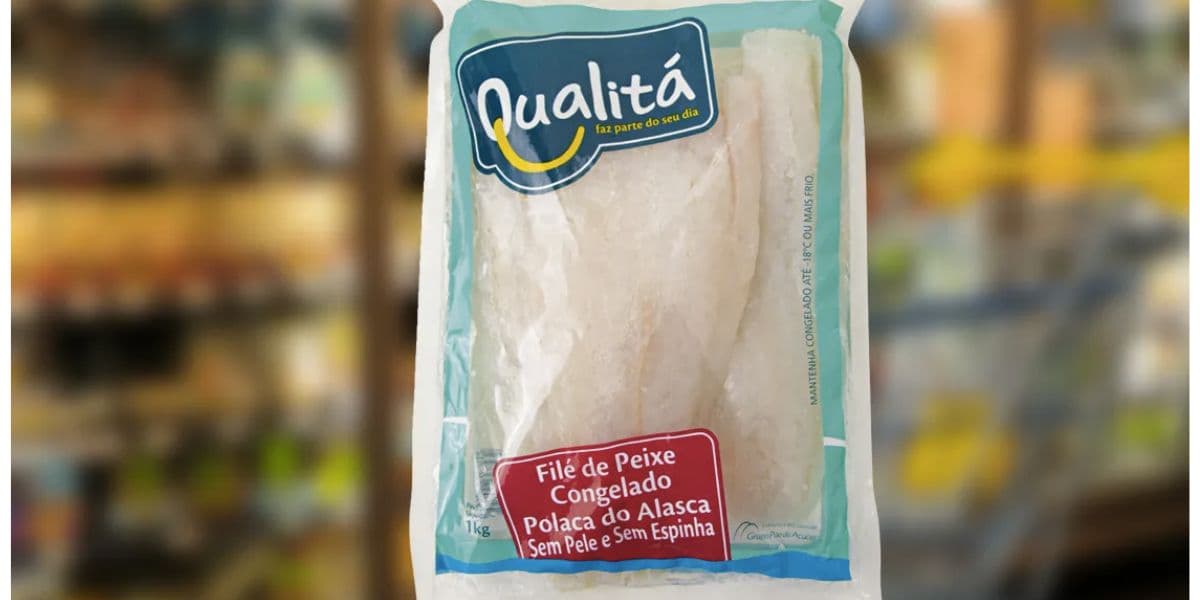 Filé de peixe congelado Polaca do Alasca, da marca Qualitá (Foto: Reprodução / Internet) Filé de peixe congelado Polaca do Alasca, da marca Qualitá (Foto: Reprodução / Internet)