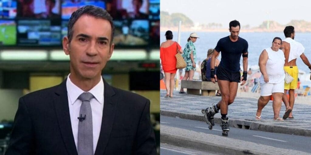 Cantora famosa faz confissão sobre César Tralli e jornalista perde o chão na Globo: "Gosto daquelas pernas"