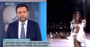 Geraldo Luís confirmou a morte da cantora ao vivo - Foto Internet Geraldo Luís confirmou a morte da cantora ao vivo - Foto Internet