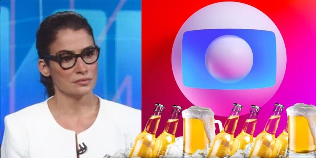 Renata Vasconcellos paralisa JN às pressas e comunicado oficial de cerveja amada invade a programação da Globo