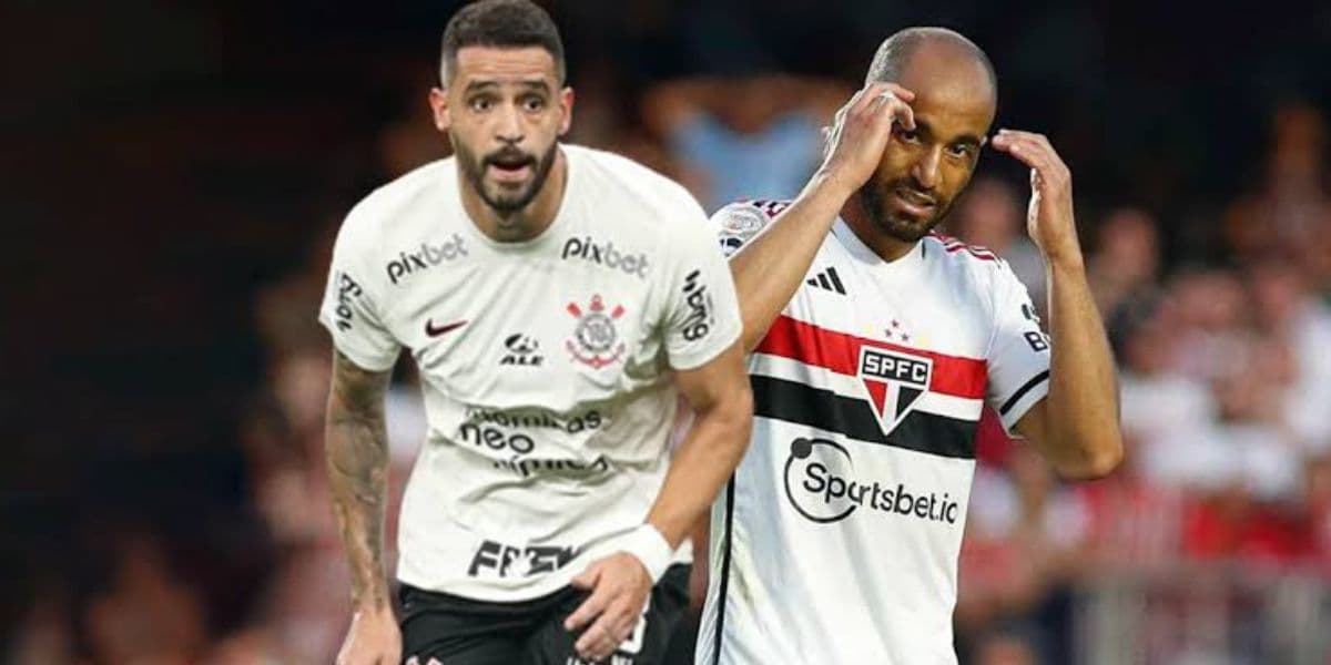 Renato Augusto e Lucas, jogadores do Corinthians e do São Paulo (Foto - Montagem TV Foco) Renato Augusto e Lucas, jogadores do Corinthians e do São Paulo (Foto - Montagem TV Foco)