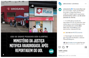 Saiba o que as farmácias estão fazendo com os dados dos seus clientes - Foto Instagram UOL Saiba o que as farmácias estão fazendo com os dados dos seus clientes - Foto Instagram UOL